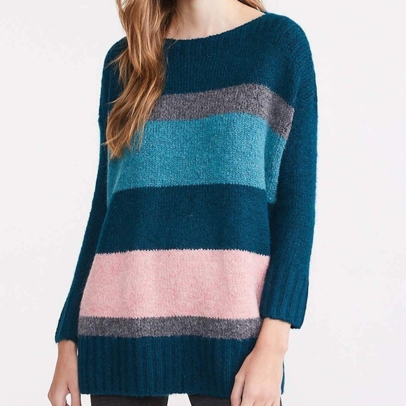 NWT L&G Oversized Striped Sweater - Picture 1 of 8